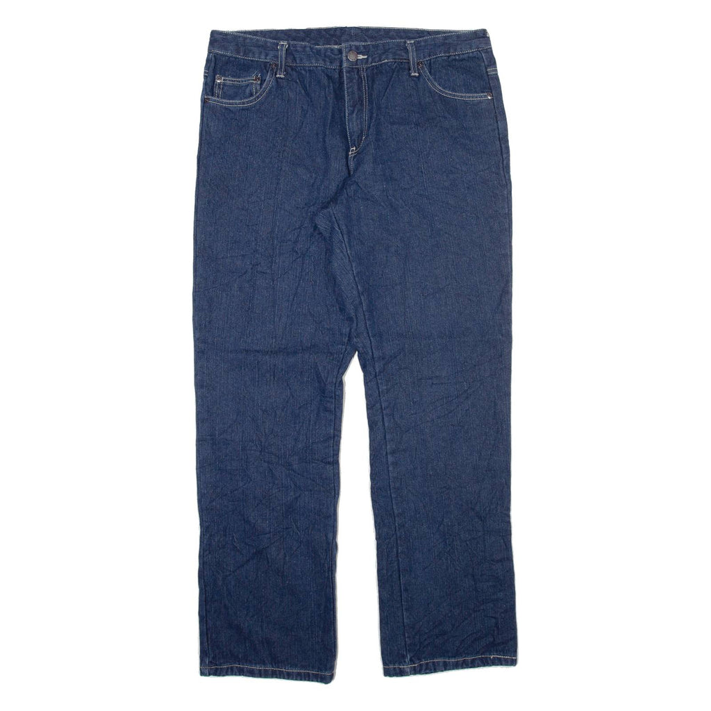 DICKIES Blanket Lined Workwear Womens Jeans Blue Relaxed Straight W35 L31