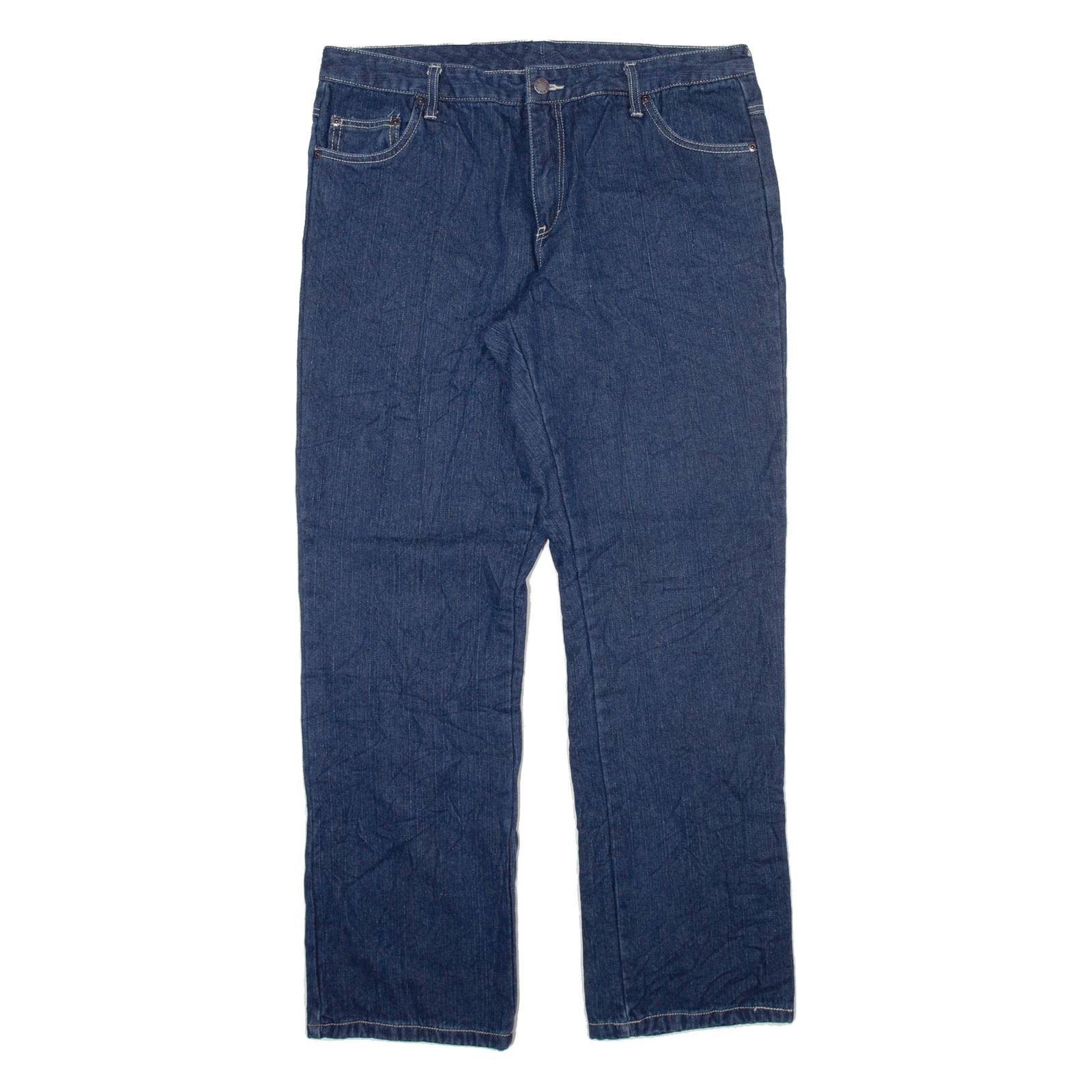 DICKIES Blanket Lined Workwear Womens Jeans Blue Relaxed Straight W35 L31