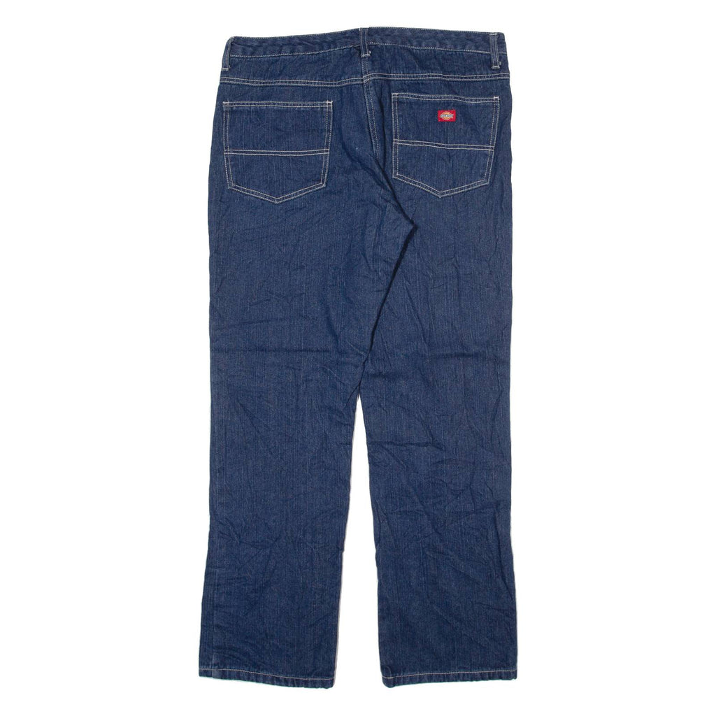 DICKIES Blanket Lined Workwear Womens Jeans Blue Relaxed Straight W35 L31