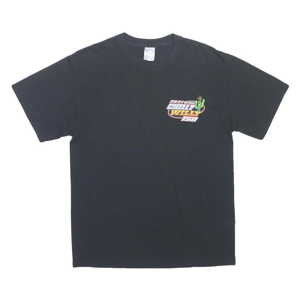 PORT & COMPANY Mens Black Chilly Willy 150 Graphic T-Shirt M Crew Neck Short