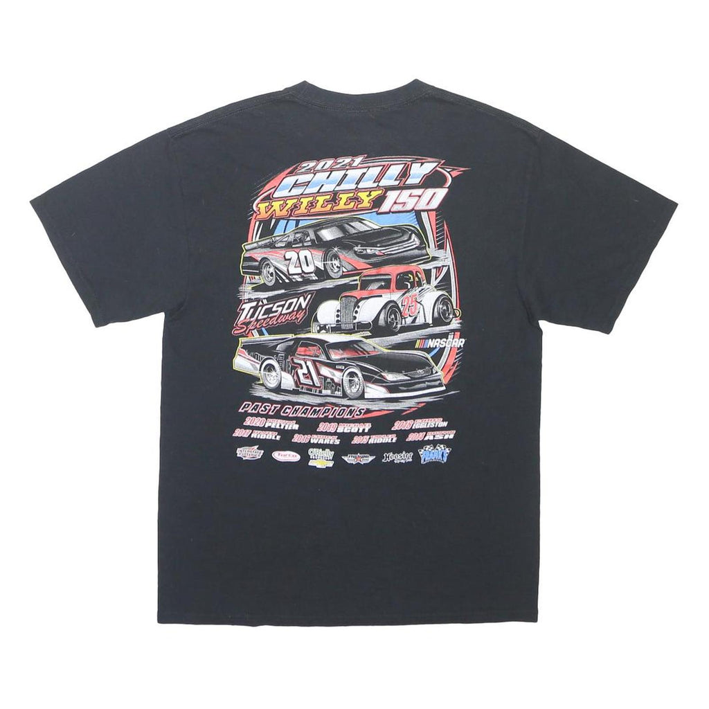 PORT & COMPANY Mens Black Chilly Willy 150 Graphic T-Shirt M Crew Neck Short