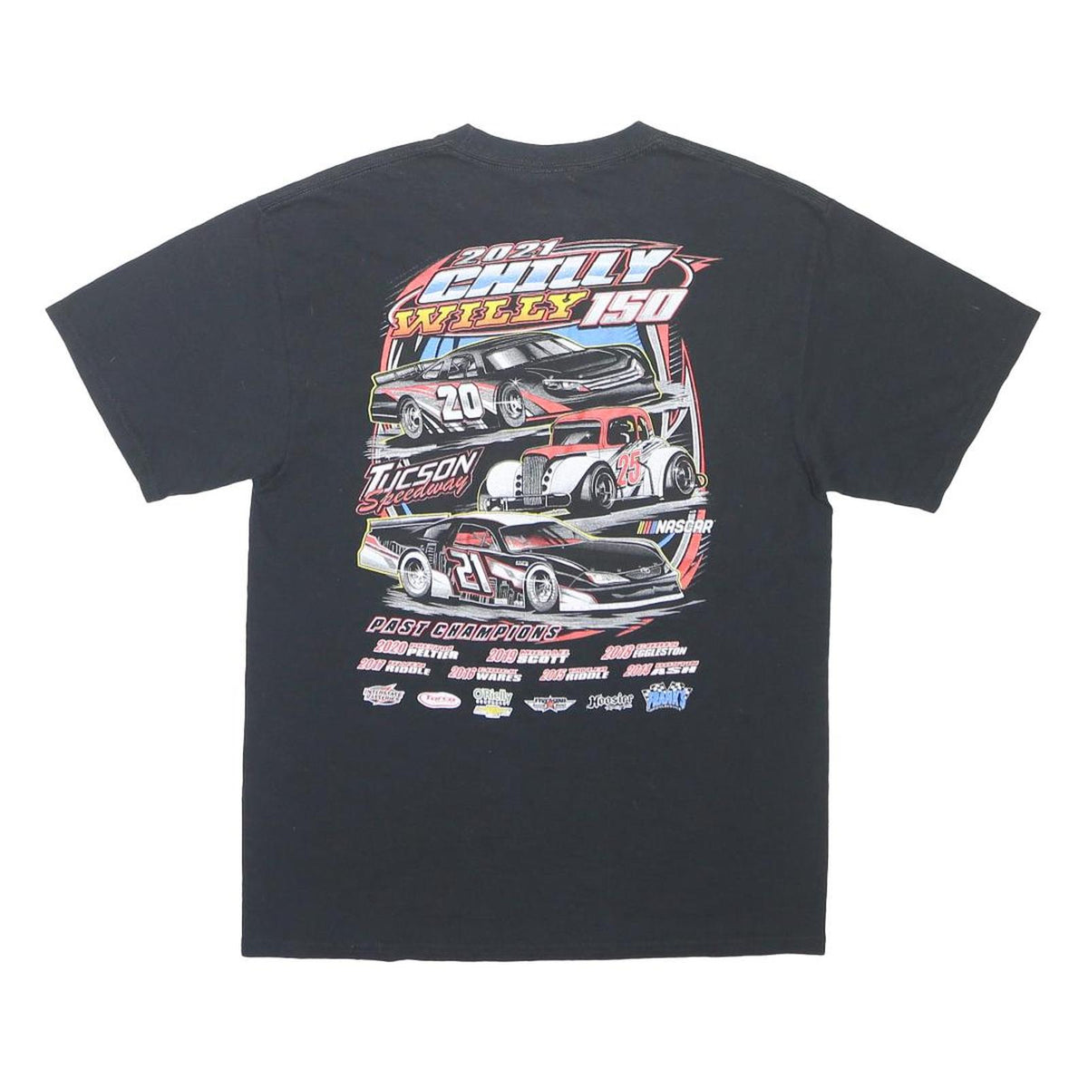 PORT & COMPANY Mens Black Chilly Willy 150 Graphic T-Shirt M Crew Neck Short