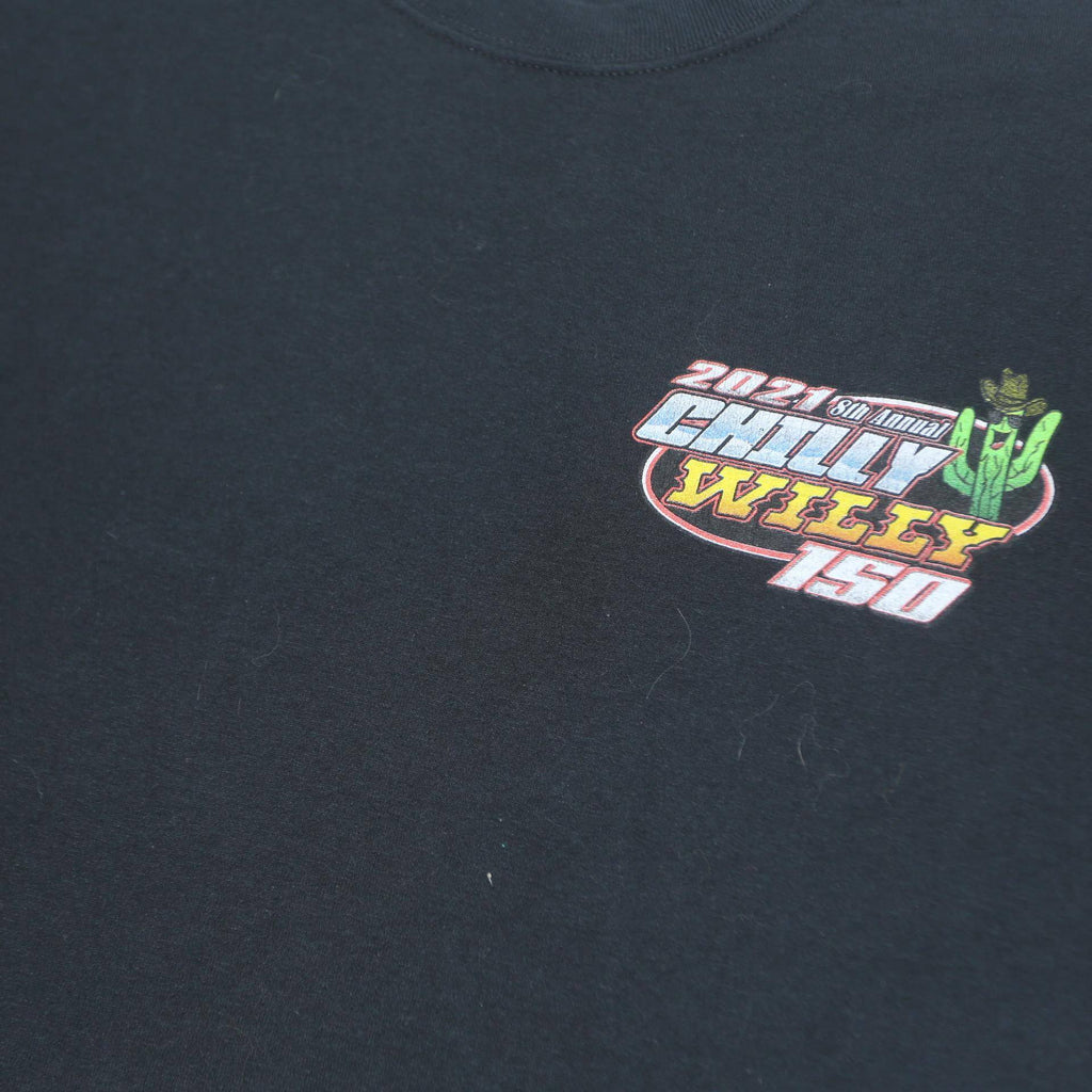 PORT & COMPANY Mens Black Chilly Willy 150 Graphic T-Shirt M Crew Neck Short