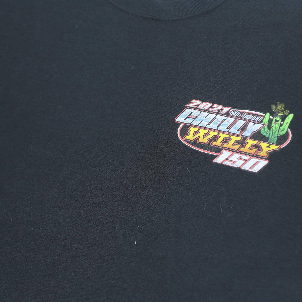 PORT & COMPANY Mens Black Chilly Willy 150 Graphic T-Shirt M Crew Neck Short