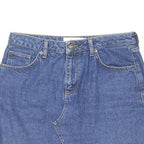 BDG Womens Blue Denim Mini Cotton Skirt M Raw Hem Casual Everyday Style