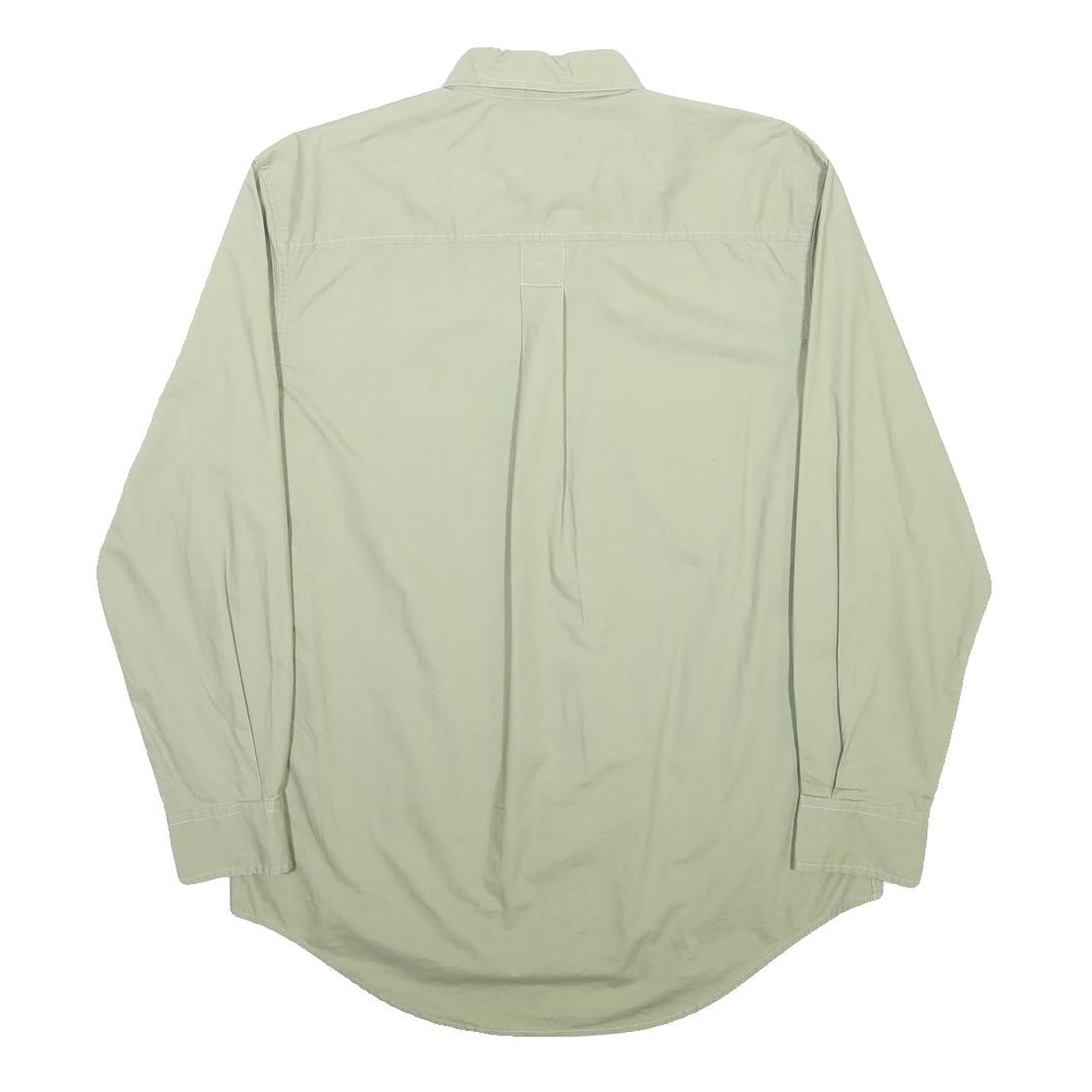 TIMBERLAND Mens Green S Cotton Casual Button Down Shirt Pocket