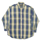 LEE Mens Blue Beige Striped Shirt XL Cotton Blend Button-Down Collar Casual