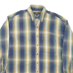 LEE Mens Blue Beige Striped Shirt XL Cotton Blend Button-Down Collar Casual