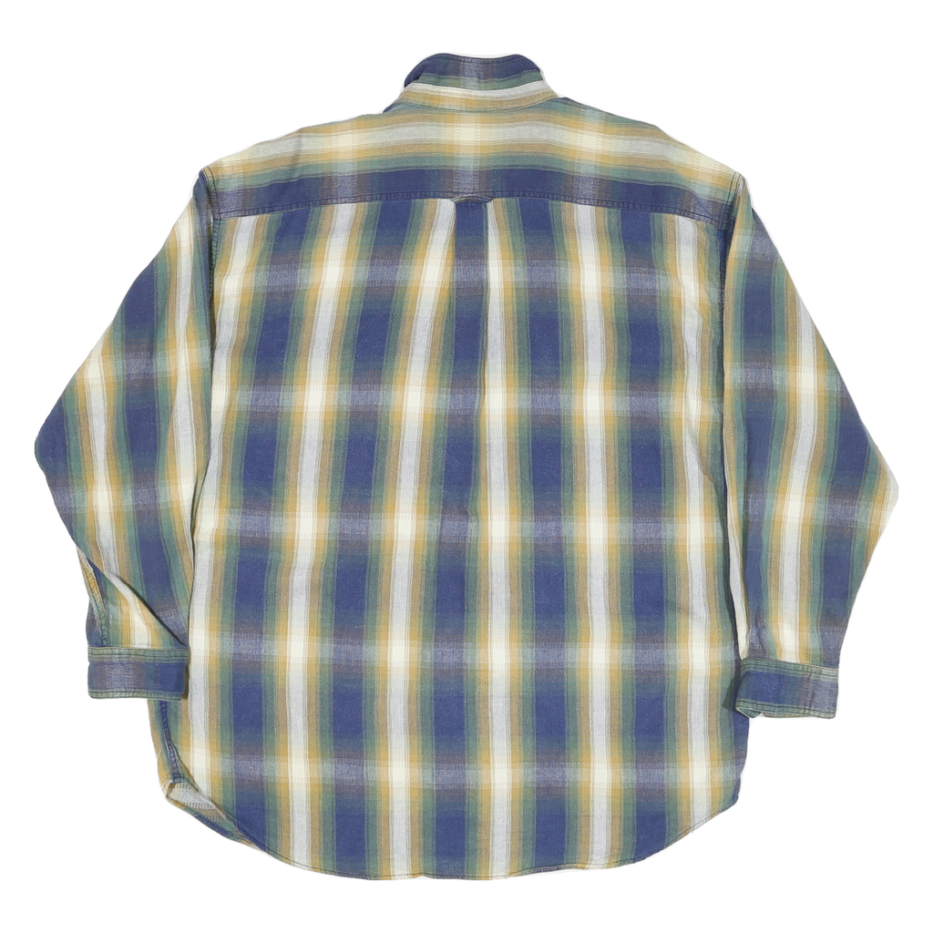 LEE Mens Blue Beige Striped Shirt XL Cotton Blend Button-Down Collar Casual
