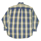 LEE Mens Blue Beige Striped Shirt XL Cotton Blend Button-Down Collar Casual