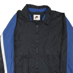 NIKE Mens Black & Blue Zip Front Polyester Blend Jacket XL Lightweight