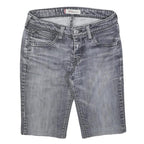 LEVI'S Womens Denim Grey Boot Cut Shorts XS W26 Casual Cotton Blend