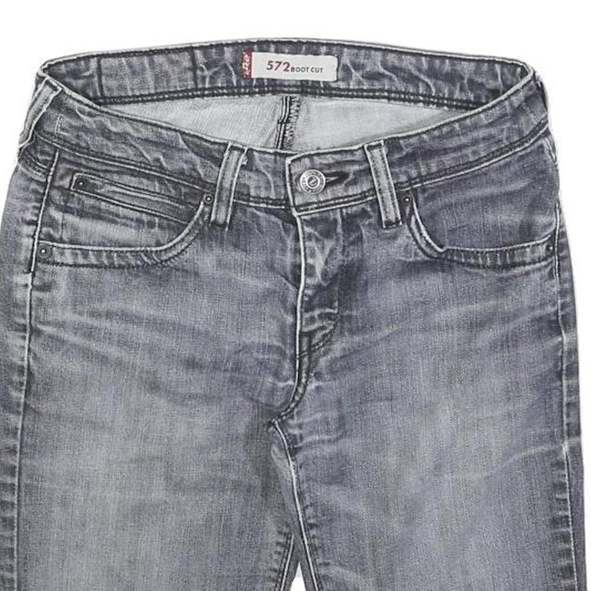 LEVI'S Womens Denim Grey Boot Cut Shorts XS W26 Casual Cotton Blend