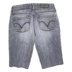 LEVI'S Womens Denim Grey Boot Cut Shorts XS W26 Casual Cotton Blend