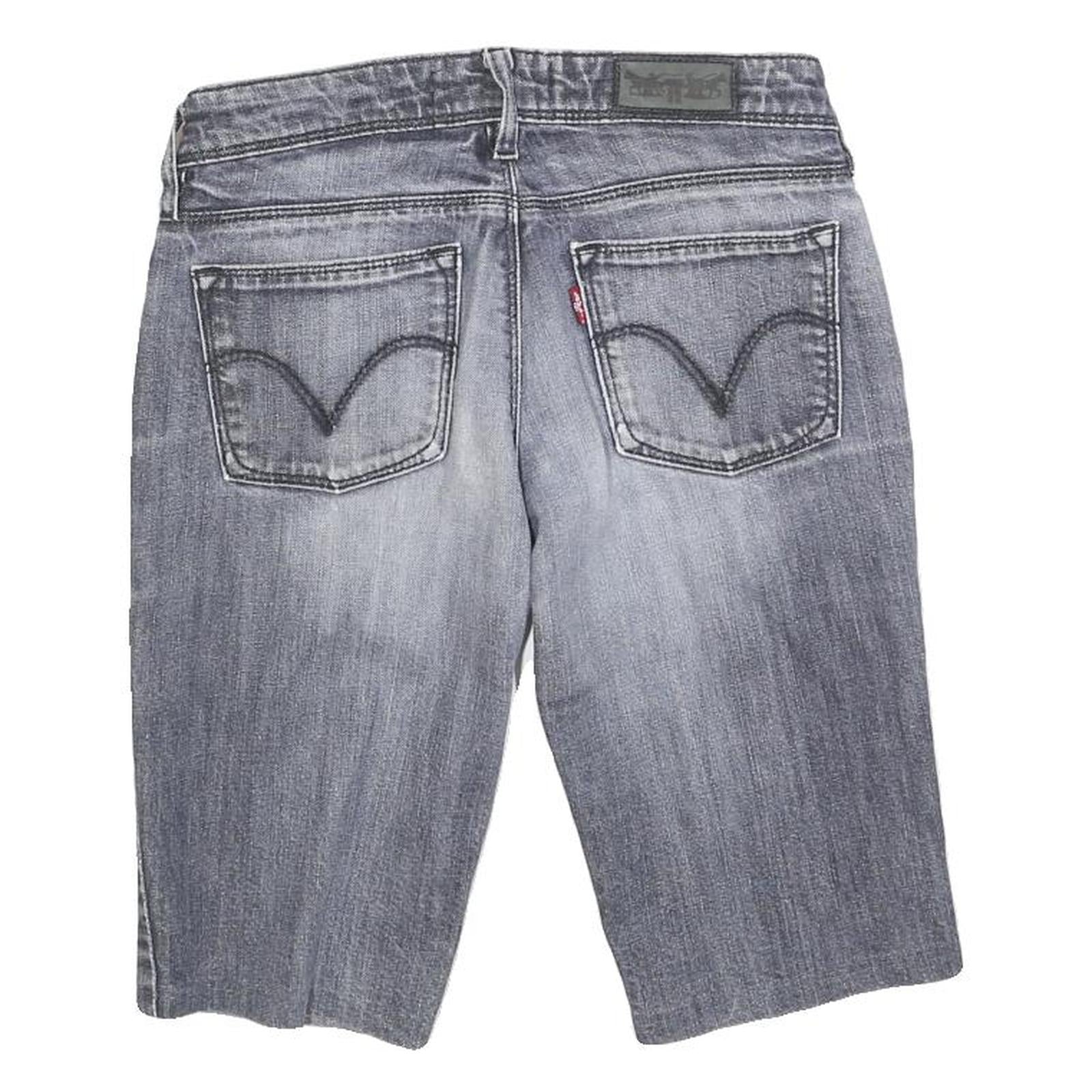 LEVI'S Womens Denim Grey Boot Cut Shorts XS W26 Casual Cotton Blend