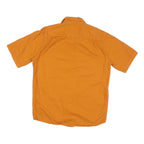 WRANGLER Mens Orange Short Sleeve Shirt S Cotton Blend Casual Button Front