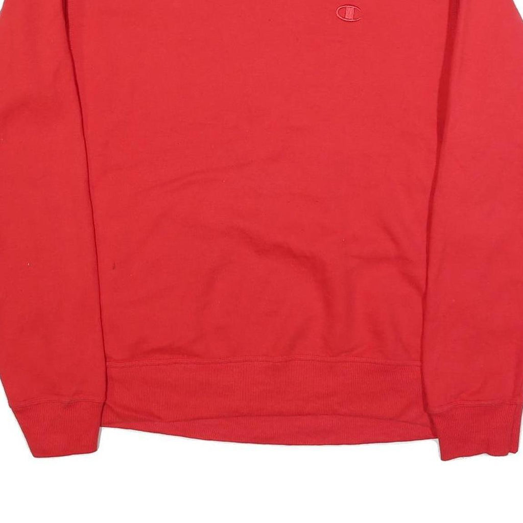CHAMPION Mens Red Crew Neck M Cotton Blend Sweatshirt Pullover Casual