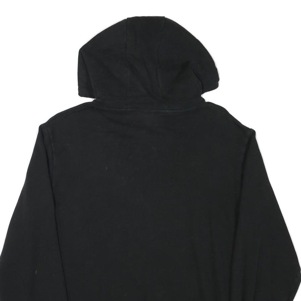 ELLESSE Womens Black Hoodie UK 14 Cotton Blend Pullover Sweatshirt