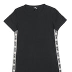 DKNY Womens Black & White Casual Cotton Blend T-Shirt Dress Short Sleeve M