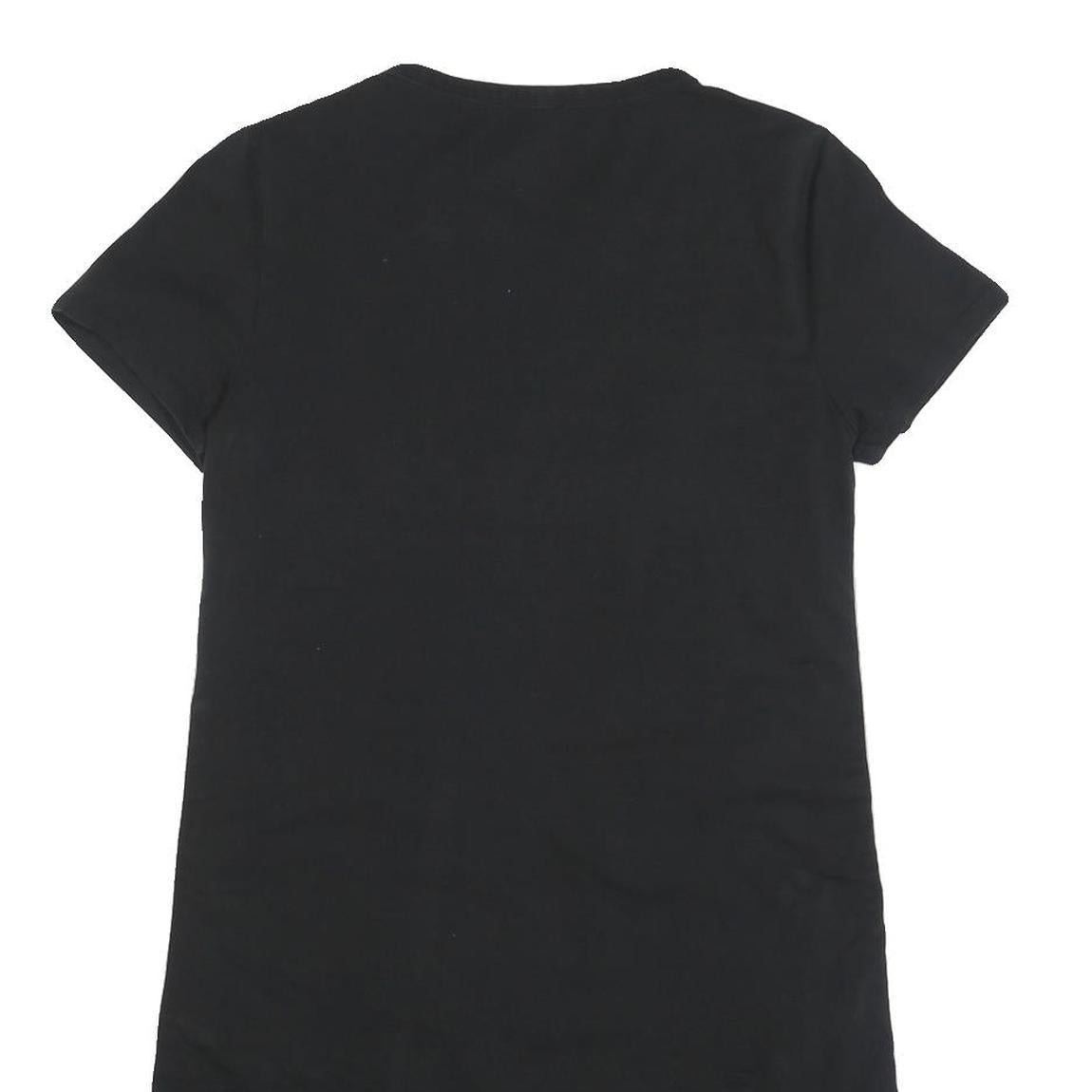 DKNY Womens Black & White Casual Cotton Blend T-Shirt Dress Short Sleeve M