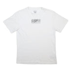KARL KANI Mens White S Graphic T-Shirt Short Sleeve Crew Neck Cotton Blend