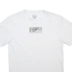 KARL KANI Mens White S Graphic T-Shirt Short Sleeve Crew Neck Cotton Blend