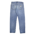 CARHARTT Mens Jeans Blue Regular Straight Denim Medium W33 L32 Zip Cotton
