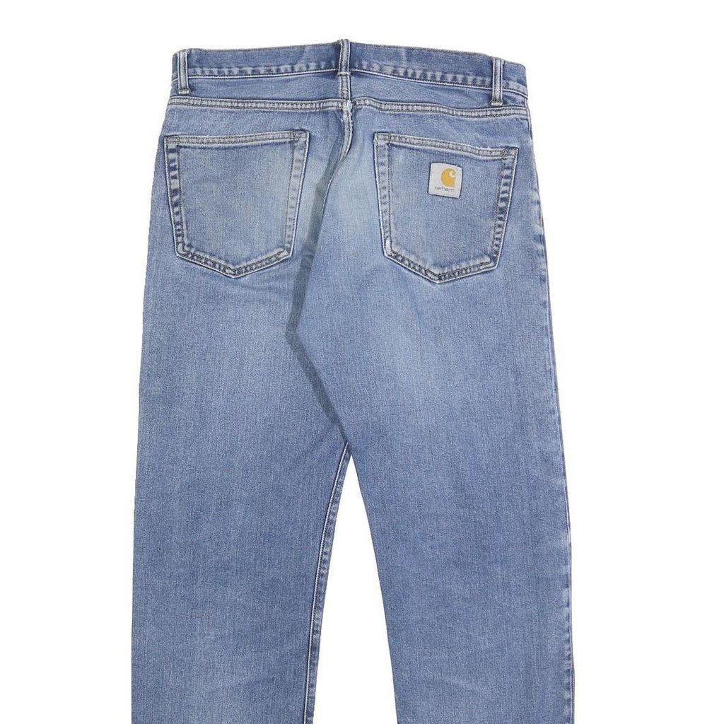 CARHARTT Mens Jeans Blue Regular Straight Denim Medium W33 L32 Zip Cotton