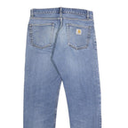 CARHARTT Mens Jeans Blue Regular Straight Denim Medium W33 L32 Zip Cotton