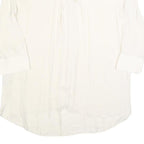 ZARA Womens White Basic Shirt Long Sleeve V-Neck Size S Lightweight Casual