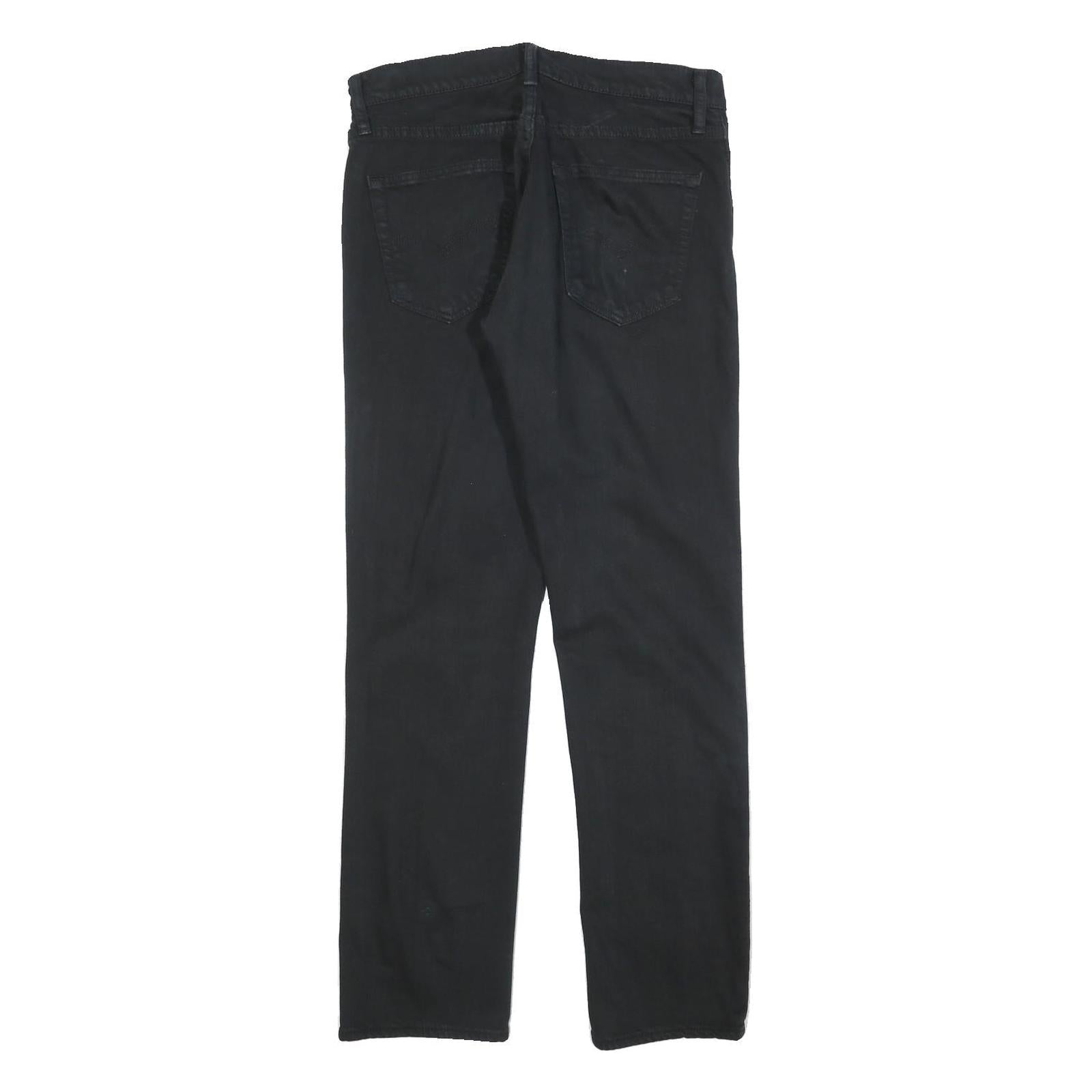 LEVI'S Mens Slim Black Jeans Denim W31 L32 Zip Classic