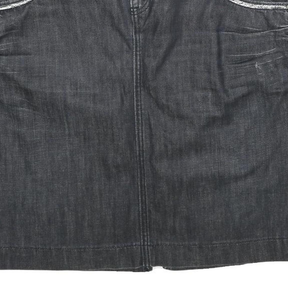 BOSS HUGO BOSS Womens Black Denim Mini Cotton Skirt UK 12 Stylish Casual