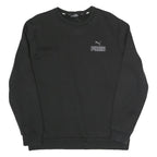 PUMA Mens Black Cotton Blend Crew Neck M Sports Logo Sweatshirt Casual