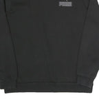 PUMA Mens Black Cotton Blend Crew Neck M Sports Logo Sweatshirt Casual