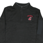 CHAMPION Mens Black WSU Cougars Patterned Pullover Crew Neck Basic Knit M Zip