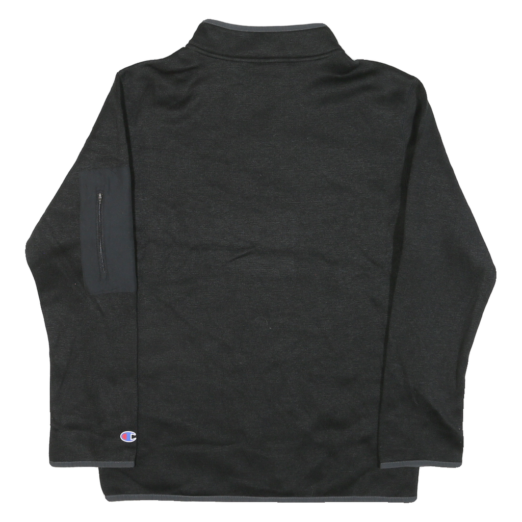 CHAMPION Mens Black WSU Cougars Patterned Pullover Crew Neck Basic Knit M Zip