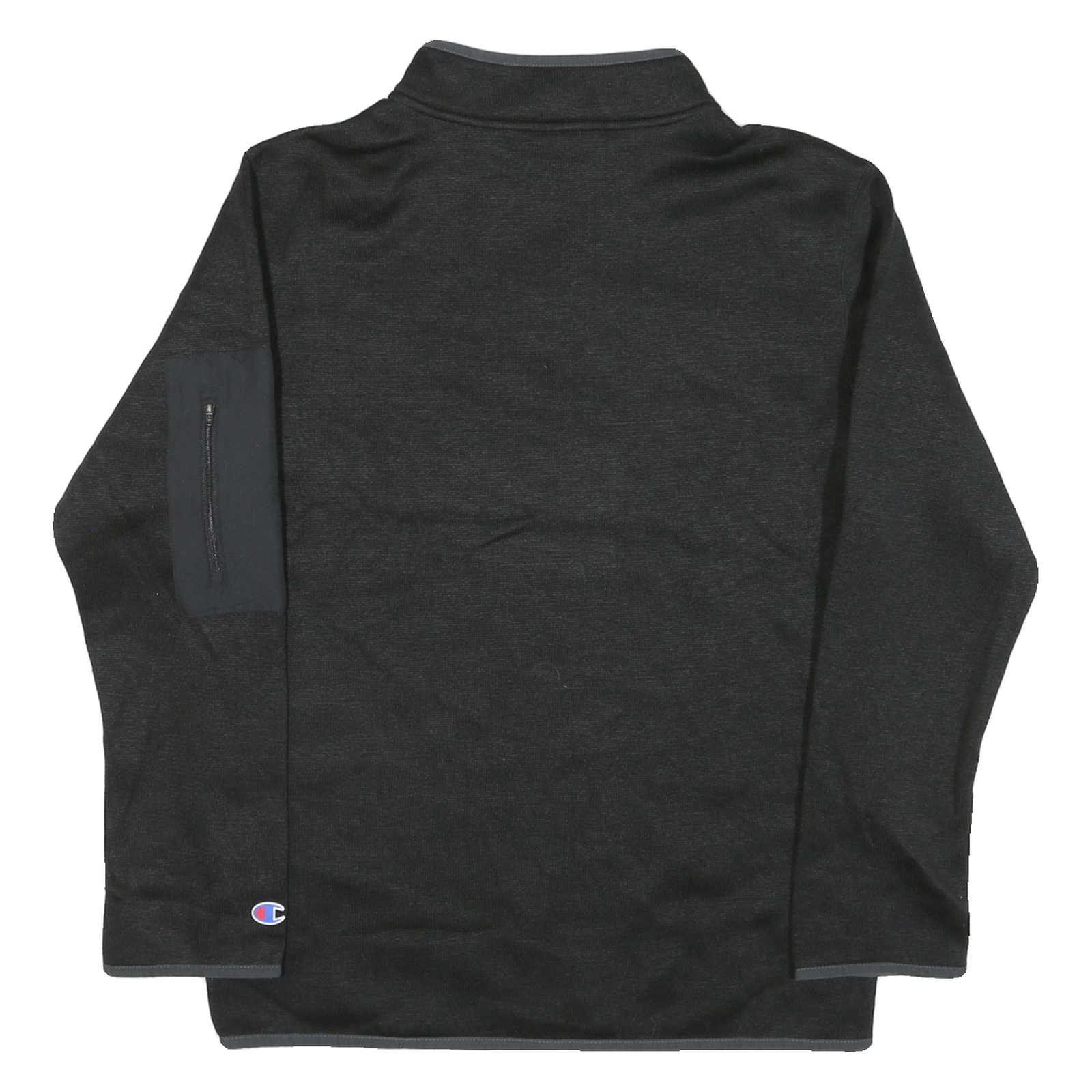 CHAMPION Mens Black WSU Cougars Patterned Pullover Crew Neck Basic Knit M Zip