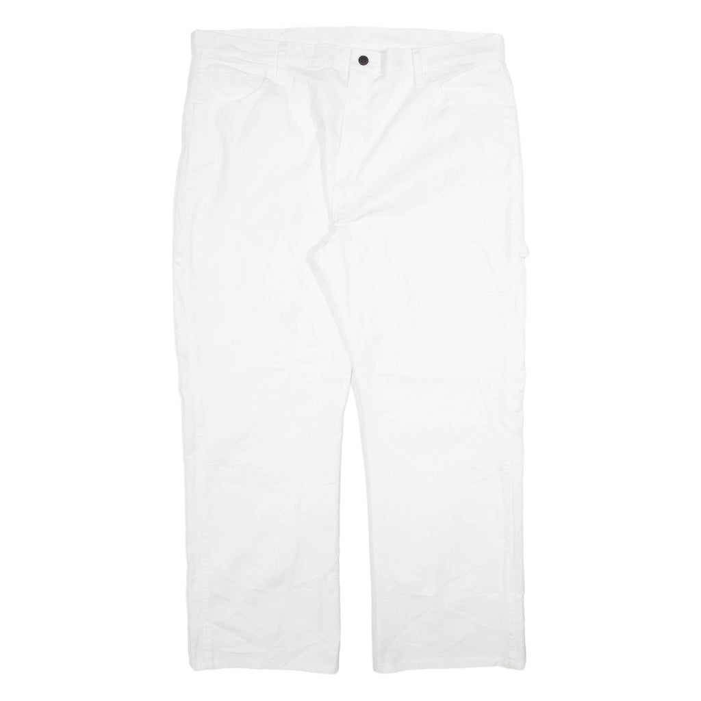 DICKIES Carpenter Mens Trousers White Regular Straight W40 L30