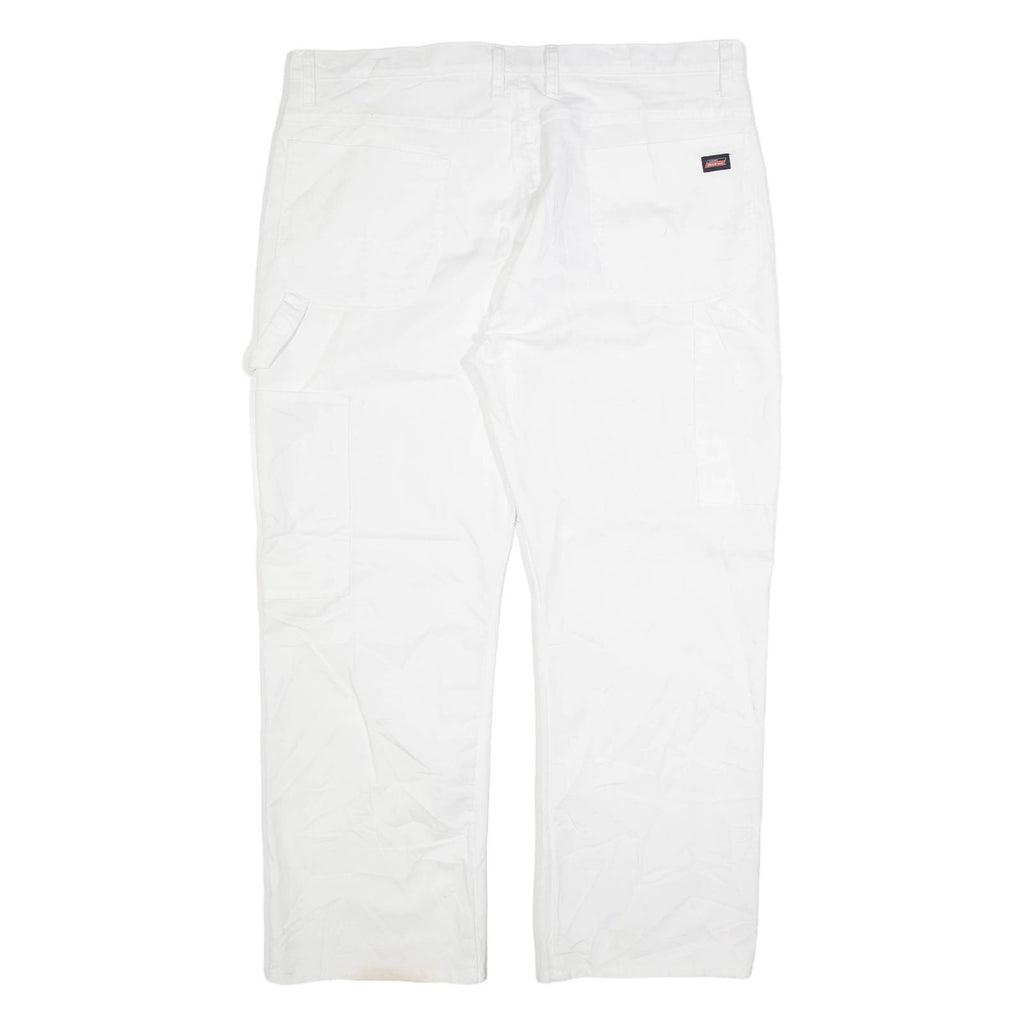 DICKIES Carpenter Mens Trousers White Regular Straight W40 L30