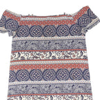 BE YOU Womens Blue & Pink Paisley Day Dress Woven Polyester Blend Short UK 12