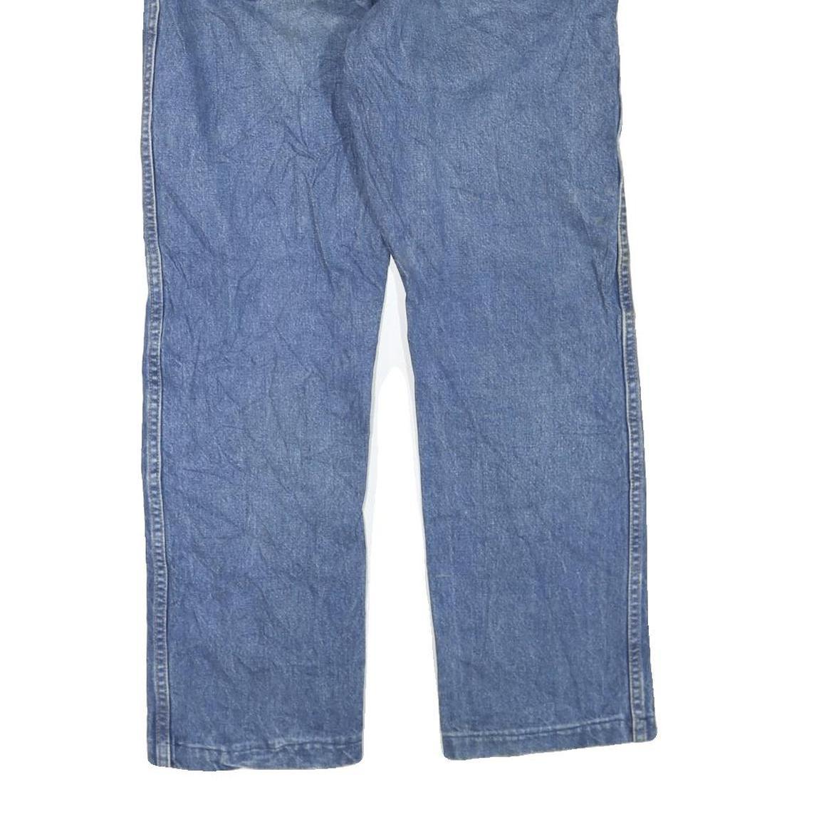 DICKIES Mens Regular Fit Blue Denim Jeans W34 L28 Zip Cotton Blend Casual