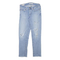 LEVI'S 711 Womens Slim Light Blue Denim Ripped Skinny Jeans W26 L25 Distressed