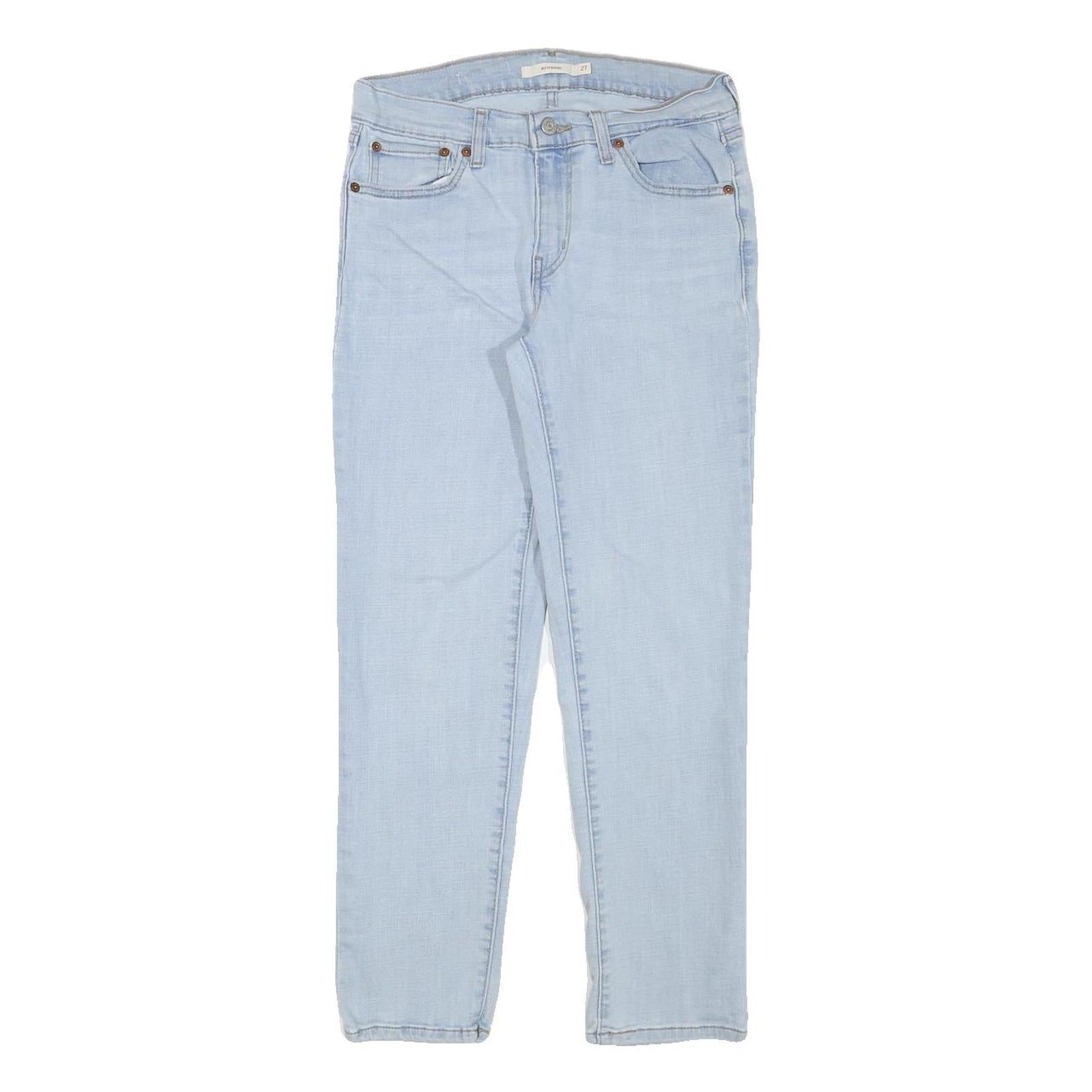 LEVI'S Womens Regular Fit Light Blue Denim Jeans W28 L26 Classic Zip Closure