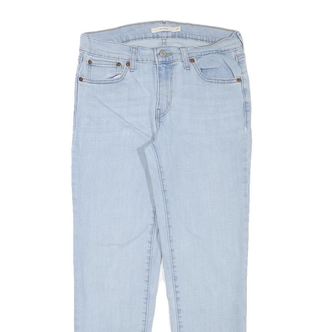 LEVI'S Womens Regular Fit Light Blue Denim Jeans W28 L26 Classic Zip Closure