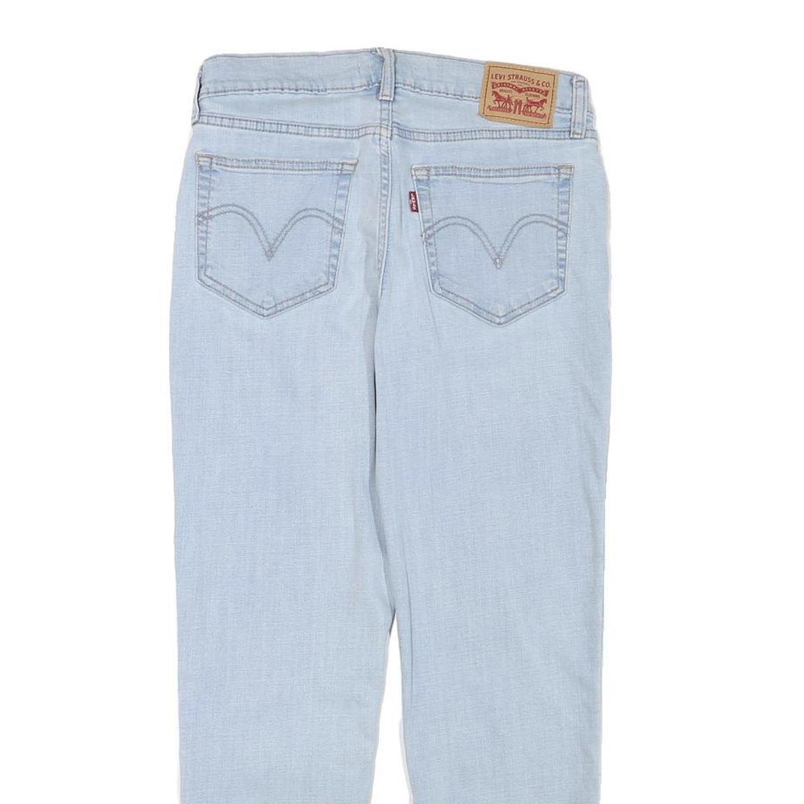 LEVI'S Womens Regular Fit Light Blue Denim Jeans W28 L26 Classic Zip Closure