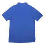 TOMMY HILFIGER Mens Blue Polo Shirt L Cotton Blend Short Sleeve Classic Fit