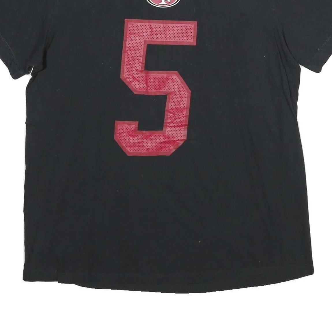 NIKE Mens Black San Francisco 49ers Graphic T-Shirt L Short Sleeve Crew Neck