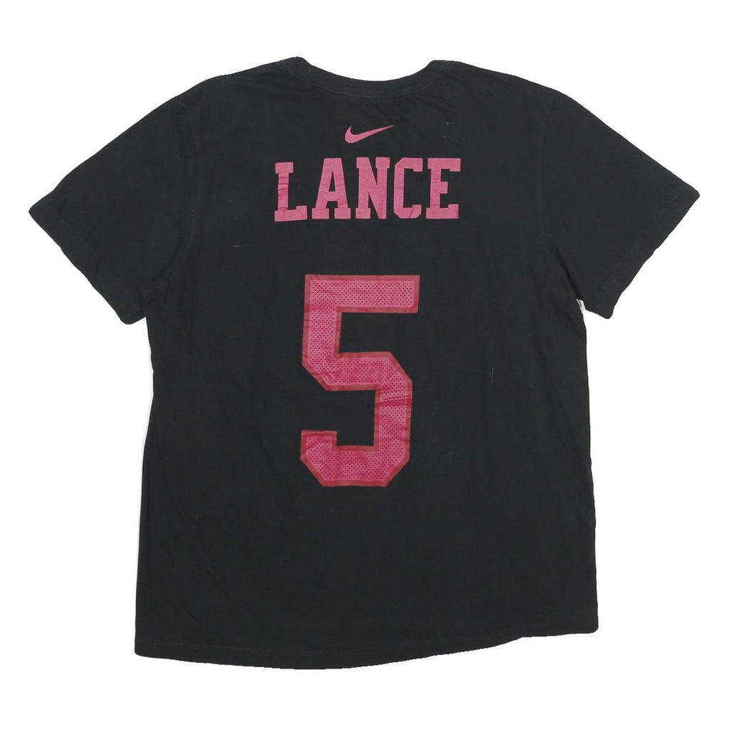 NIKE Mens Black San Francisco 49ers Graphic T-Shirt L Short Sleeve Crew Neck