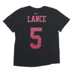 NIKE Mens Black San Francisco 49ers Graphic T-Shirt L Short Sleeve Crew Neck