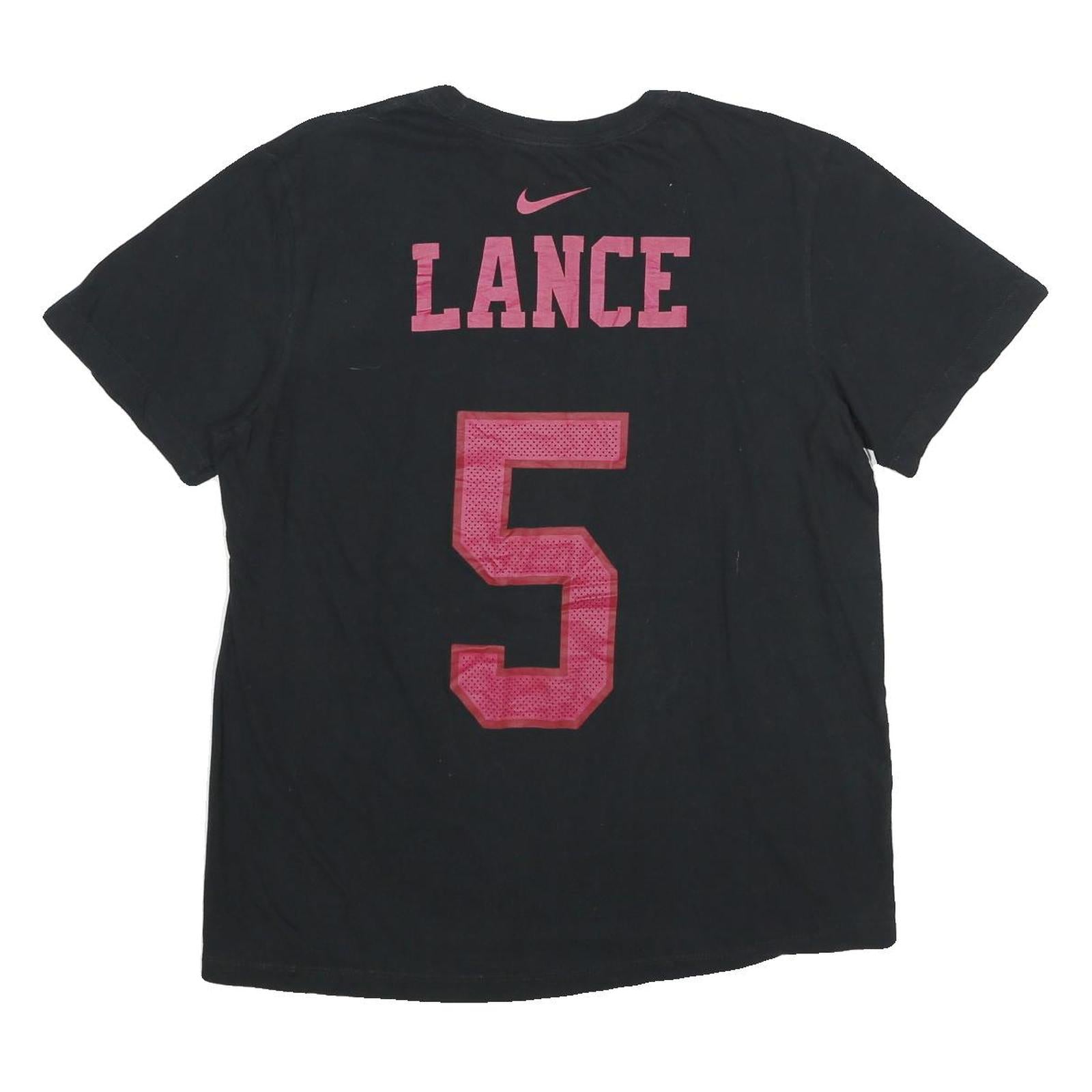 NIKE Mens Black San Francisco 49ers Graphic T-Shirt L Short Sleeve Crew Neck